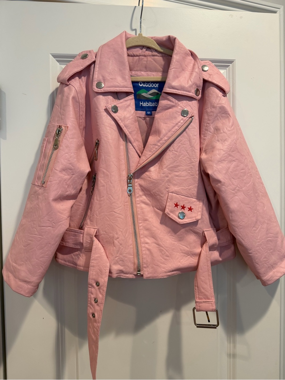 Outdoor Habitat Kids Pink Moto Jacket - Girls' Biker Coat